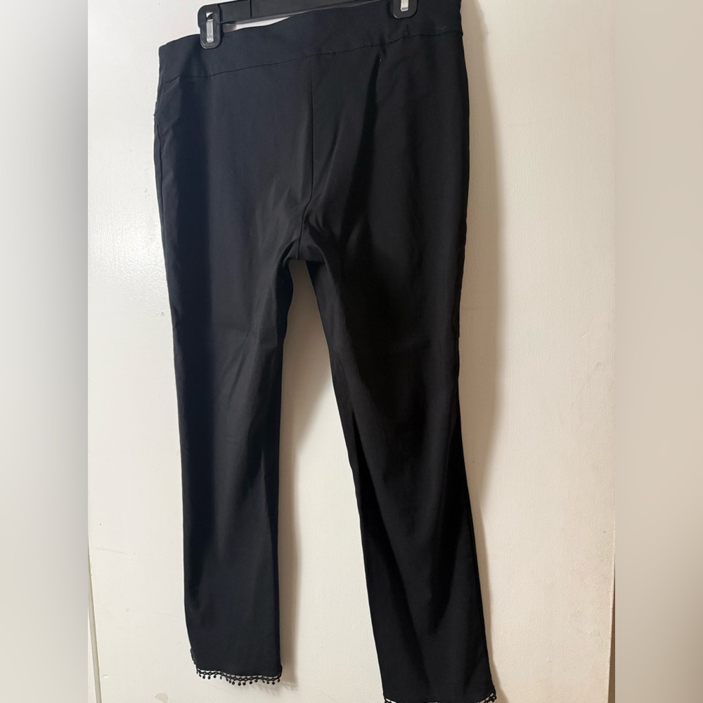 Women's Black Stretch Straight-Leg Pants by Joe B